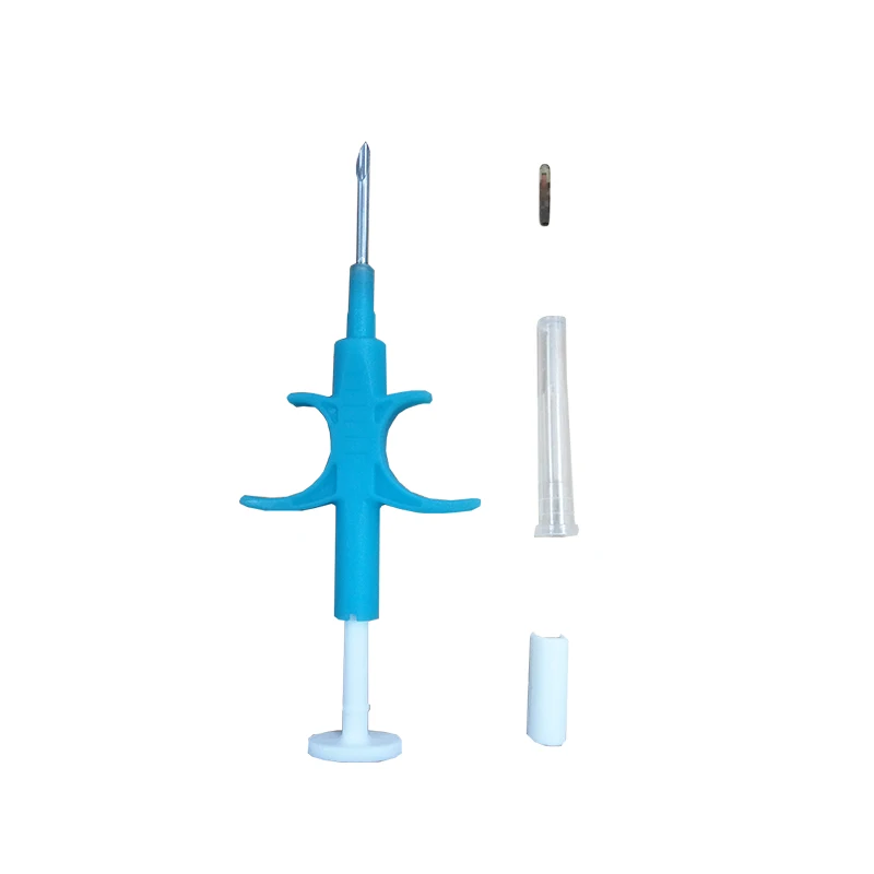 Free shipping Blue 2.12x12 1.4x8 1.25x7 EM4305 FDX-B standard Animal lifetime tracking microchip transponder for vet with syring | Дом и сад