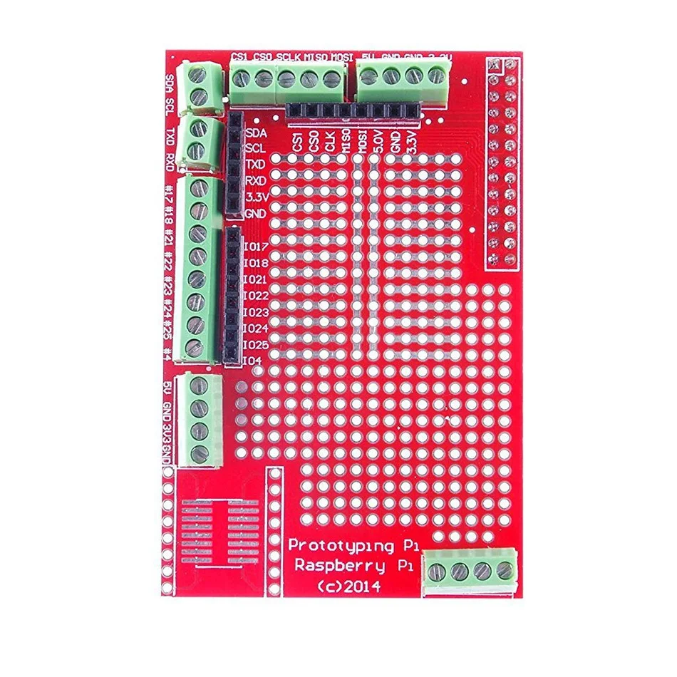 

Prototyping Shield for Raspberry Pi 3/Pi 2/Model B+/Model A+