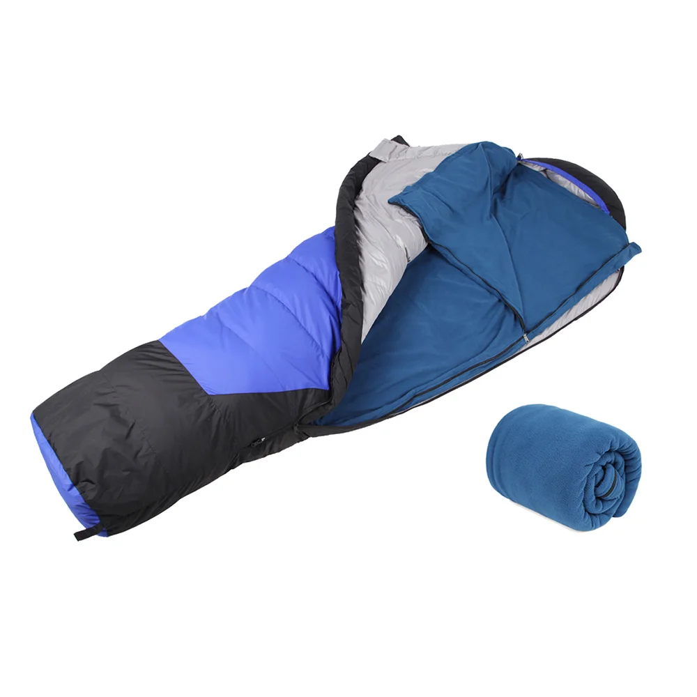

Dual-sides Fleece Sleeping Bag Portable Outdoor Sleeping Bag Camping Travel Hiking Sleeping Bag light Travel Sleeping Bag D25