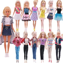 Ropa de muñeca para Barbies, Falda corta a la moda, traje de dos piezas, Top, pantalones aptos para muñeca Barbies de 11,8 pulgadas, muñecas BJD de 30cm