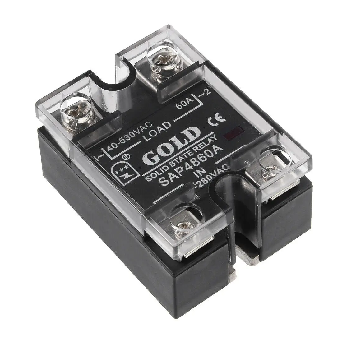 

SAP4860A 90-280VAC to 40-530VAC 60A Single Phase Solid State Relay Module AA