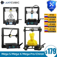 Anycubic-impresora 3D Mega S/Mega X/Mega Pro/Chiron, máquina de impresión de gran tamaño con pantalla táctil de Metal drukarka FDM
