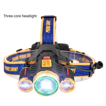 

LED Strong Headlight USB Charging Headlight Led Flashlight Yellow Light White Light Outdoor Waterproof Wear Headlight