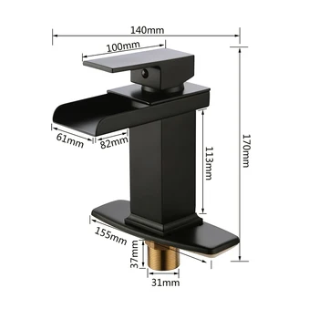 

Bathroom Basin Faucet Waterfall Spout Sink Mixer Tap Oil Rubbed Bronze