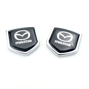 

2Pcs/Set Car Badge Decals Auto Exterior Car Side Sticker Metal Emblem Decal Exterior Accessories for Mazda 2 3 6 CX-5 CX-3