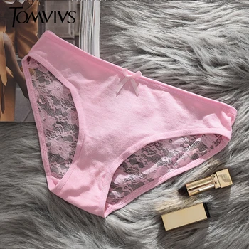 

TOMVIVS Plus Size Fashion Underwear women 2020 New thong Briefs Low Waist Sexy Panties Ladies' Underwear Lingerie P0038
