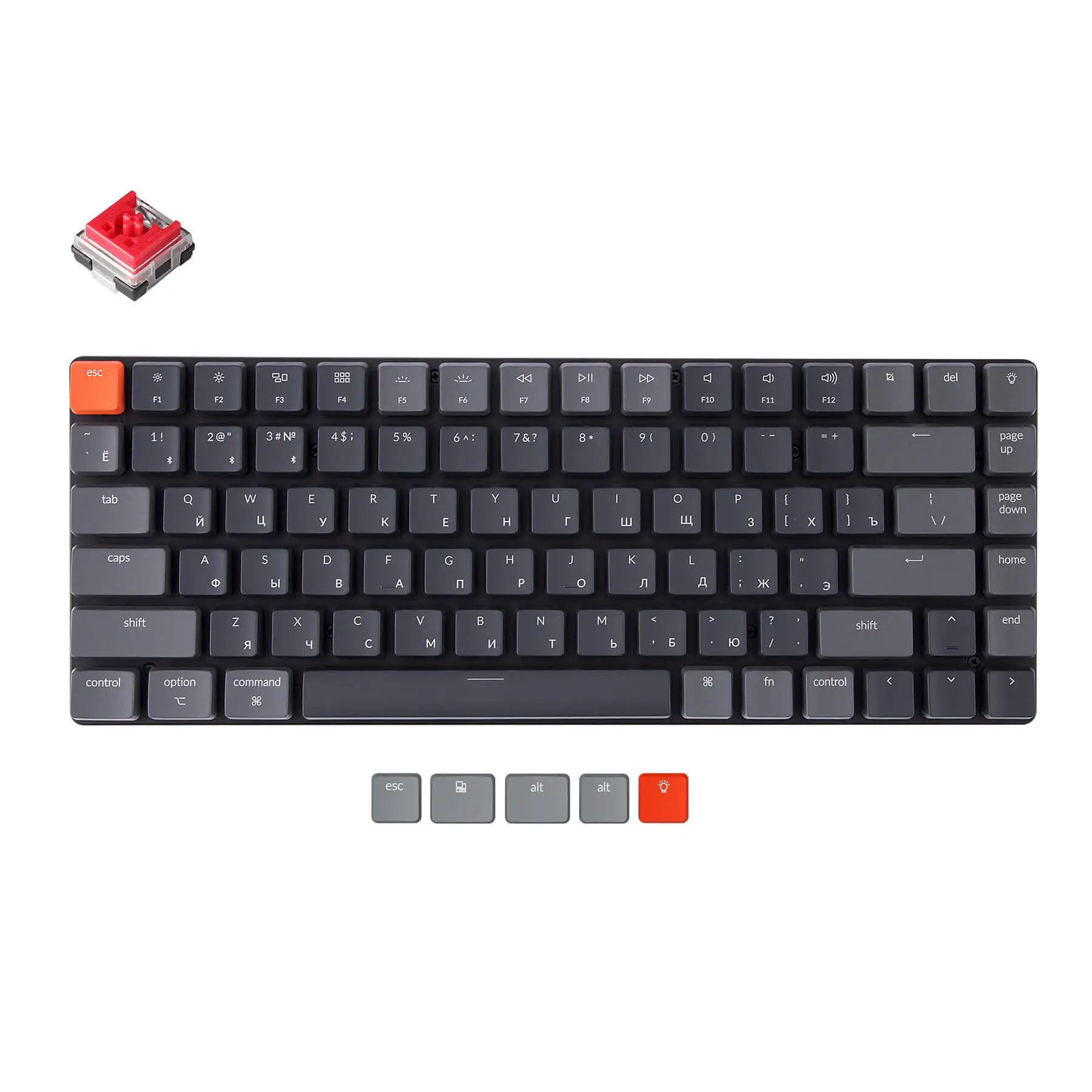 Ультратонкая Беспроводная механическая клавиатура Keychron K3 E с русской раскладкой