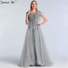 Роскошные вечерние платья с серыми кристаллами и кисточками новейший дизайн вечерние кружевные платья без рукавов с круглым вырезом Serene hilm BLA60845