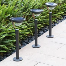 2 шт. с питанием от солнечной панели светодиодный прожектор Открытый Путь точечная лампа для двора, сада, газона пейзаж светодиодный прожектор