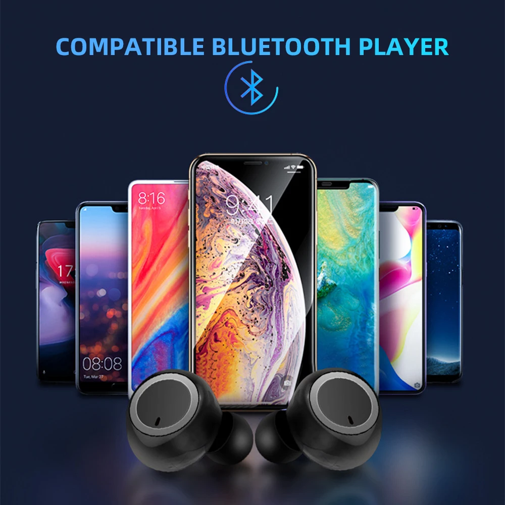 3D стерео Bluetooth наушники портативная гарнитура Беспроводные Touc наушники с зарядной коробкой спортивные наушники