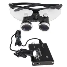 2.5X/3.5X стоматологические лупы-бинокуляр w/5 W светодиодный светильник на голову медицинские хирургические очки