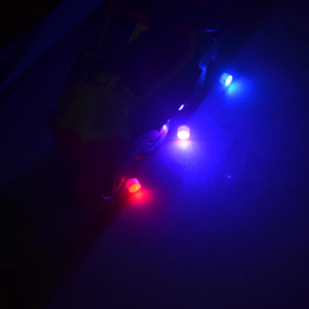4Pcs Premium LED Mini Flashing Lights Equipment Accessories for Roller Inline Skate Skateboard Longboard Scooter Outdoor Sports