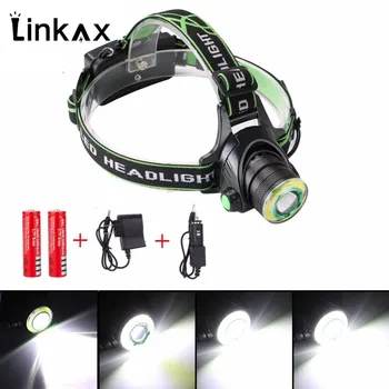 

Rechargeable 1*XML-T6+1*COB LED 4 Modes Headlamp Headlight Head Lantern Torch Flashlight 18650 For Outdoor Camping Hiking