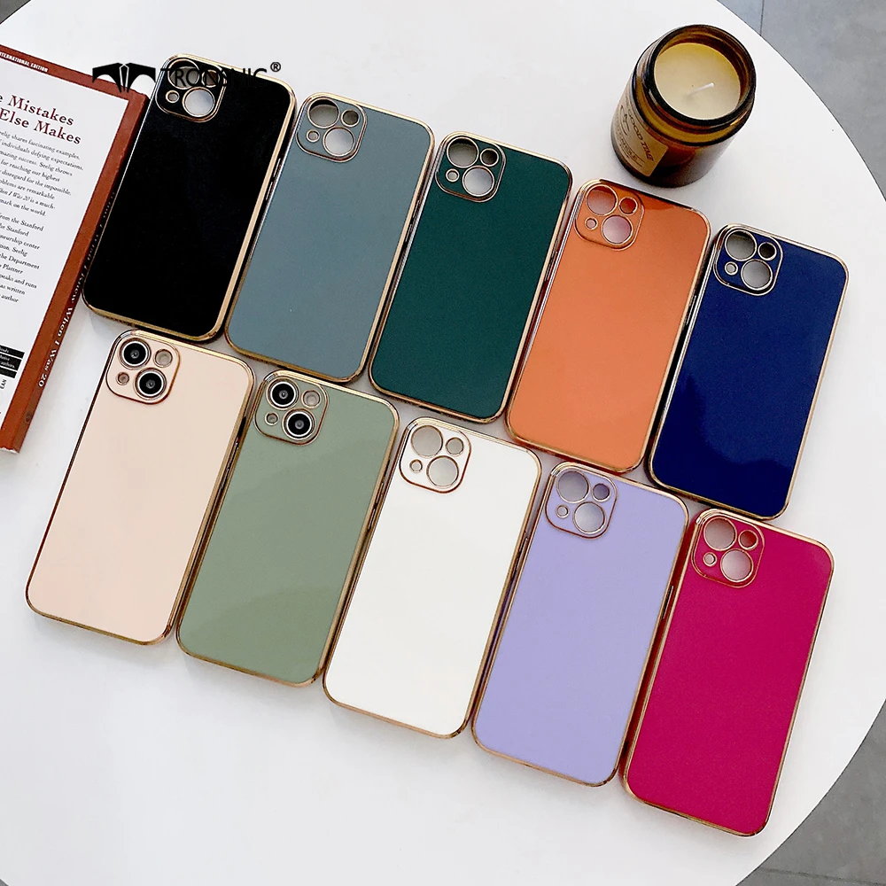 Electroplated Phone Case For Iphone 13 2 11 Pro Max Xr Xs Max Soft Glossy Green Black Gold Case For Iphone 6s 7 8 Plus Cover Hot Phone Case Covers Aliexpress