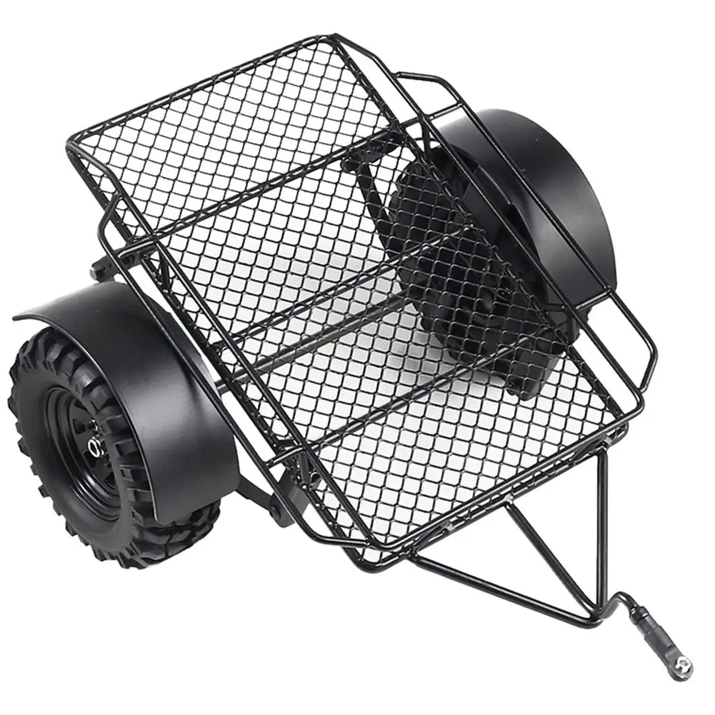 

Easy to Install Metal Hitch Mount Trailer Texture Durable Practical Classic Delicate for RC Crawler Axial SCX10 220x205mm