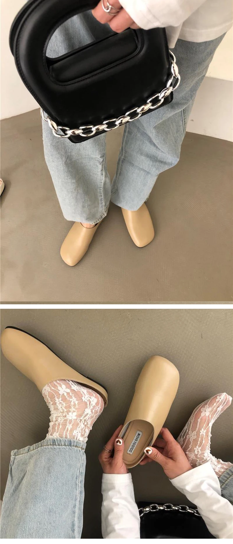 Round Toe Flat Sandals