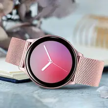 Миланский ремешок для часов samsung Galaxy Watch Active2 44 мм 40 мм сетчатый ремешок из нержавеющей Стали Быстросъемный ремешок активный 2 браслет