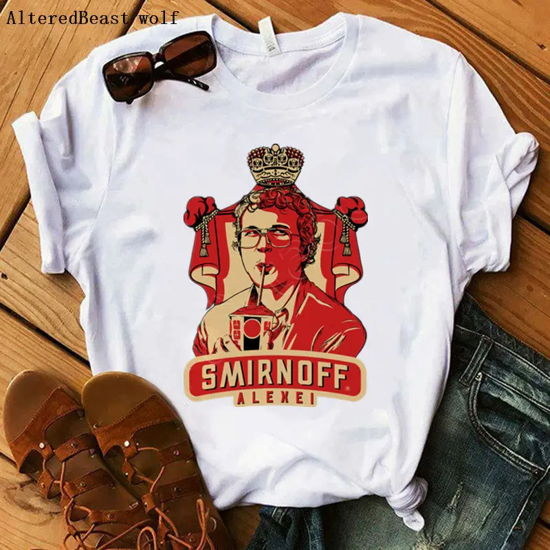 

New Stranger Things 3 t shirt women SMIRNOFF ALEXEI print eleven t shirt Tops Crops Short sleeve Casual Clothes summer vogue top