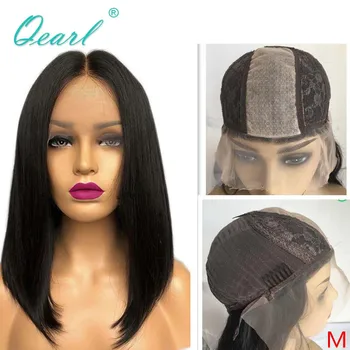 

Transparent Silk base Scalp Lace Wig 2x5 Short Bob Human Hair Straight Wigs Brazilian Remy Hair Deep Middle Part 150% Qearl