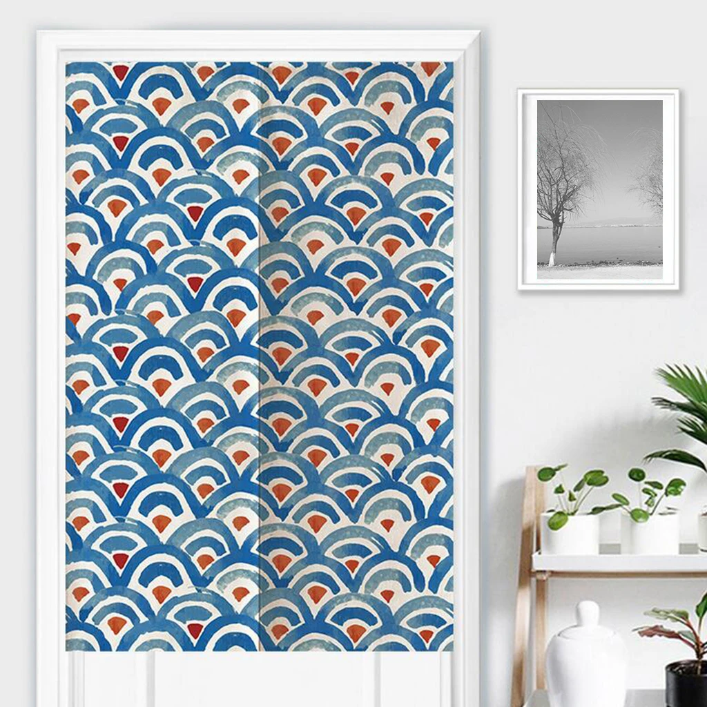 85x150cm Japanese Noren Curtain Cotton Linen Short Tapestry Doorway Wall Hanging Curtain Japanese Tapestry Room Divider