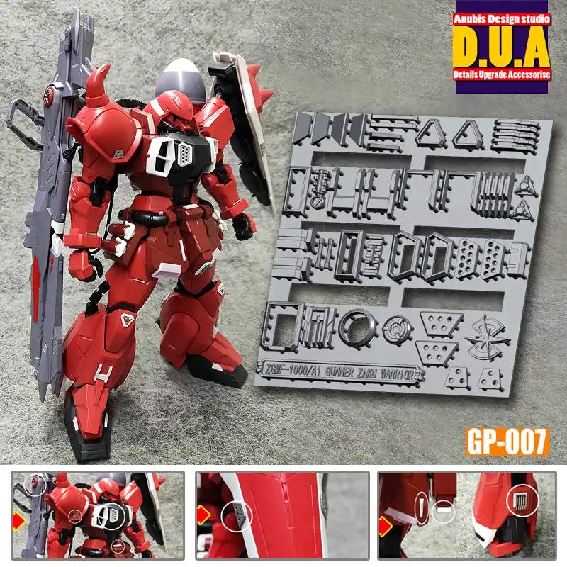 for MG RE 1//100 HG RG 1//144 Gundam Model Plastic Details up Parts Anubis DUA007