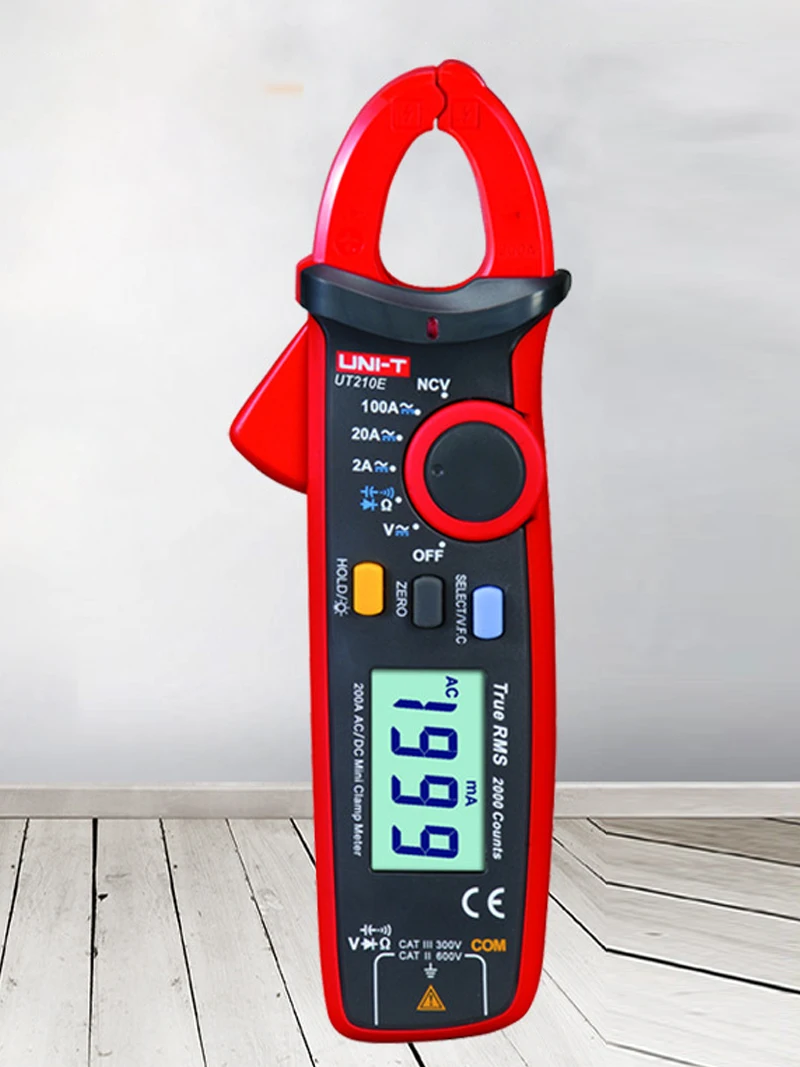 UT210E Токоизмерительные клещи True RMS мини Цифровые токоизмерительные клещи AC/DC напряжение Авто Диапазон VFC емкость Бесконтактный мультиметр