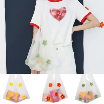 

Organza Small Daisy Casual All-match Canvas Bag Student Shoulder Bag Handbag Female Bag Protection Convenient Shopping Bag