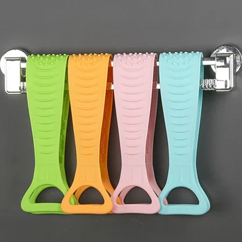 

Silicone Brushes Bath Towels Rubbing Back Mud Peeling Body Massage Shower Magic Brush Flexible Scrubber Skin Cleaning