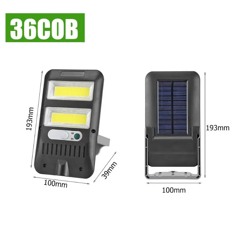36COB 28/30/36COB/36LED Солнечная энергия на солнечных батареях, водонепроницаемый датчик движения человеческого тела, настенный светильник для двора, уличные лампы безопасности - Испускаемый цвет: 36COB
