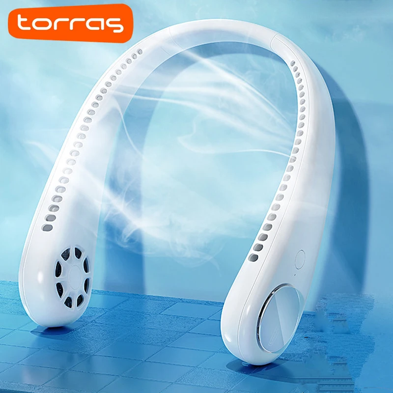 TORRAS Air Cooling Neck Fan Bladeless Hanging Neck Fan Air Cooler