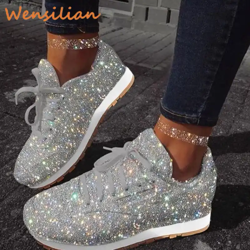 glitter designer sneakers