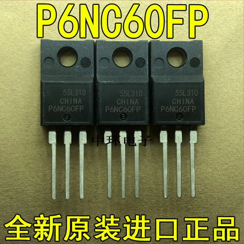 

10 PCS P6NC60FP TO-220F STP6NC60FP TO-220F N MOS 6A 600V ＆ P9NK90ZFP TO-220F STP9NK90ZFP TO-220F 900V 9A