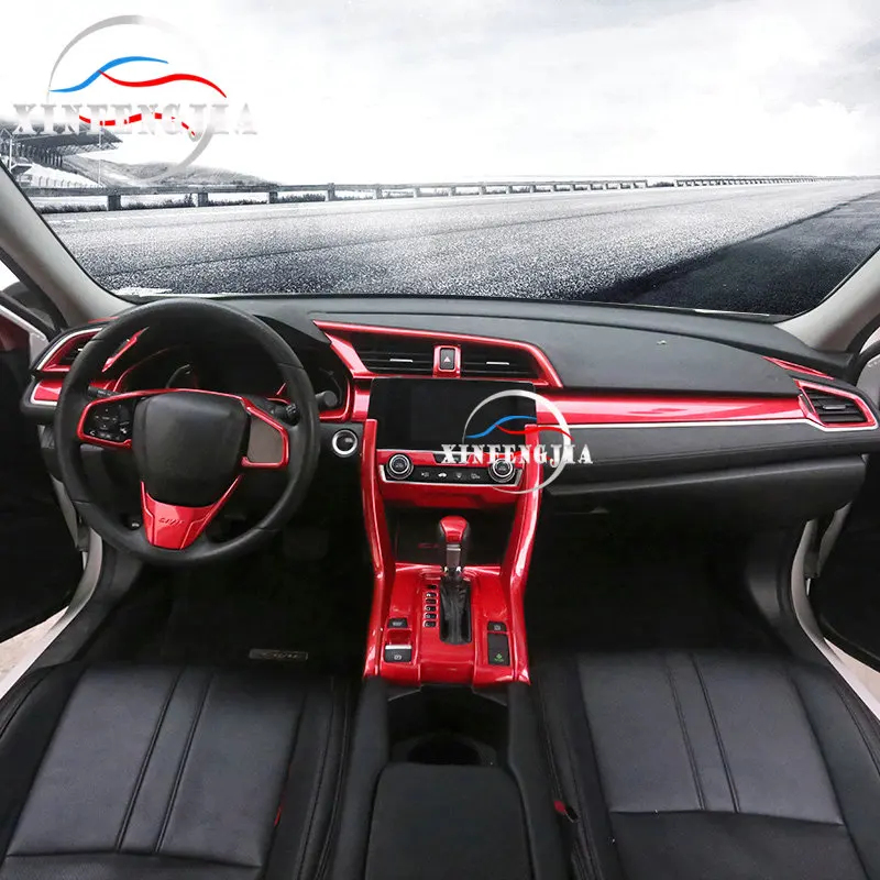 Для Honda Civic- 4 шт. красная внутренняя дверная Чаша Дверная ручка панель накладка