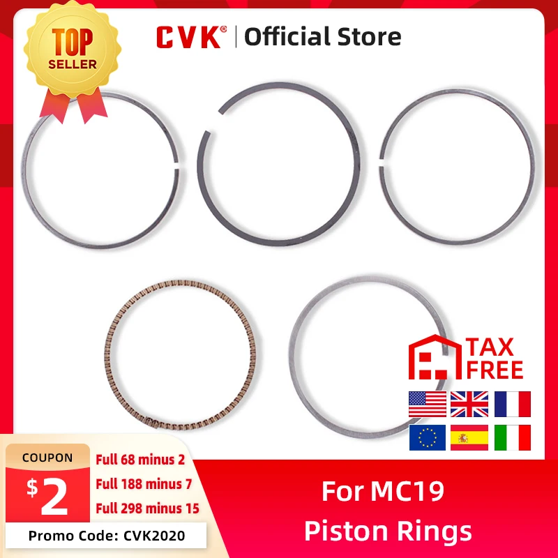 CVK Motorcycle Engine Cylinder Bore Part Piston Rings For HONDA CBR250 MC17 MC19 MC22 Hornet 250 JADE 1987-1998 CBR250RR |