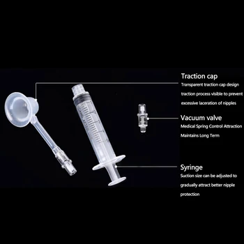 

2pcs Girls Effective Sucking Inverted Women Health Care Breastfeeding Aid Small Nipple Aspirator Corrector PP Pullers Painless