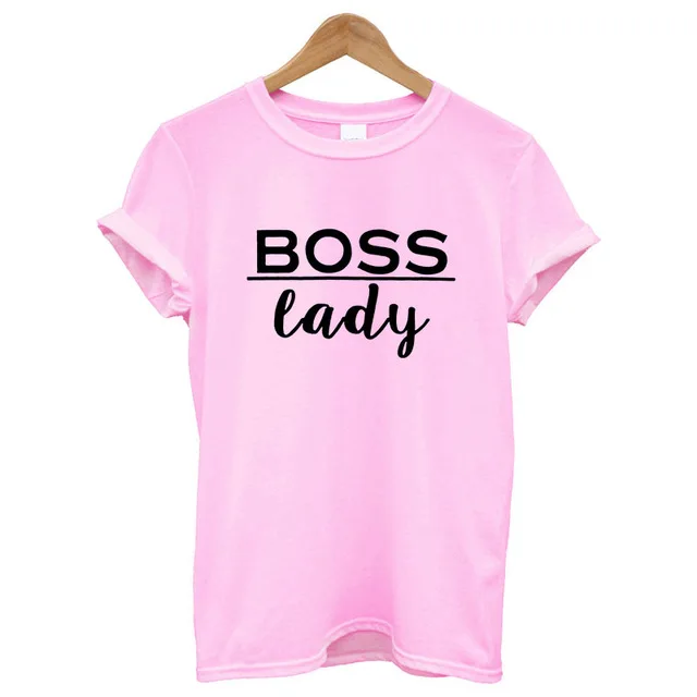 Pink Boss lady baby, женский с надписью, футболка, смешные изделия из хлопка, футболка для леди, топ, футболка, хипстер, Tumblr, Прямая поставка, футболки - Цвет: Pink