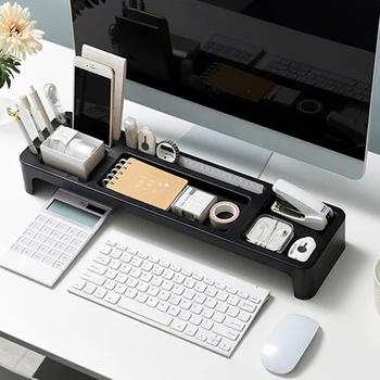 

New Office Storage Rack Desk Organizer Table Stationery Holder Desktop Organizer for Computer/Keyboard/Textbooks/Pad/Phone