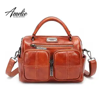 

AMELIE GALANTI 2020 spring and summer new retro fashion portable crossbody women bag Gentle generous Highlight the temperament