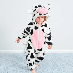 Barboteuse pour bébé, Costume d'hiver Kigurumi Lion pour filles et garçons, combinaison avec animaux en bas âge, vêtements pour nourrissons, Pyjamas pour enfants 