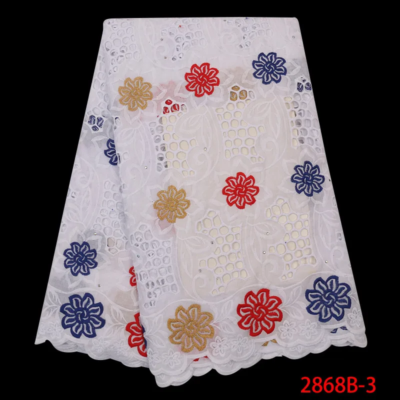 NIAI африканская кружевная ткань кружево из белого гипюра Высококачественная кружевная нигерийская кружевная ткань из нитей для свадебного платья XY2868B-2