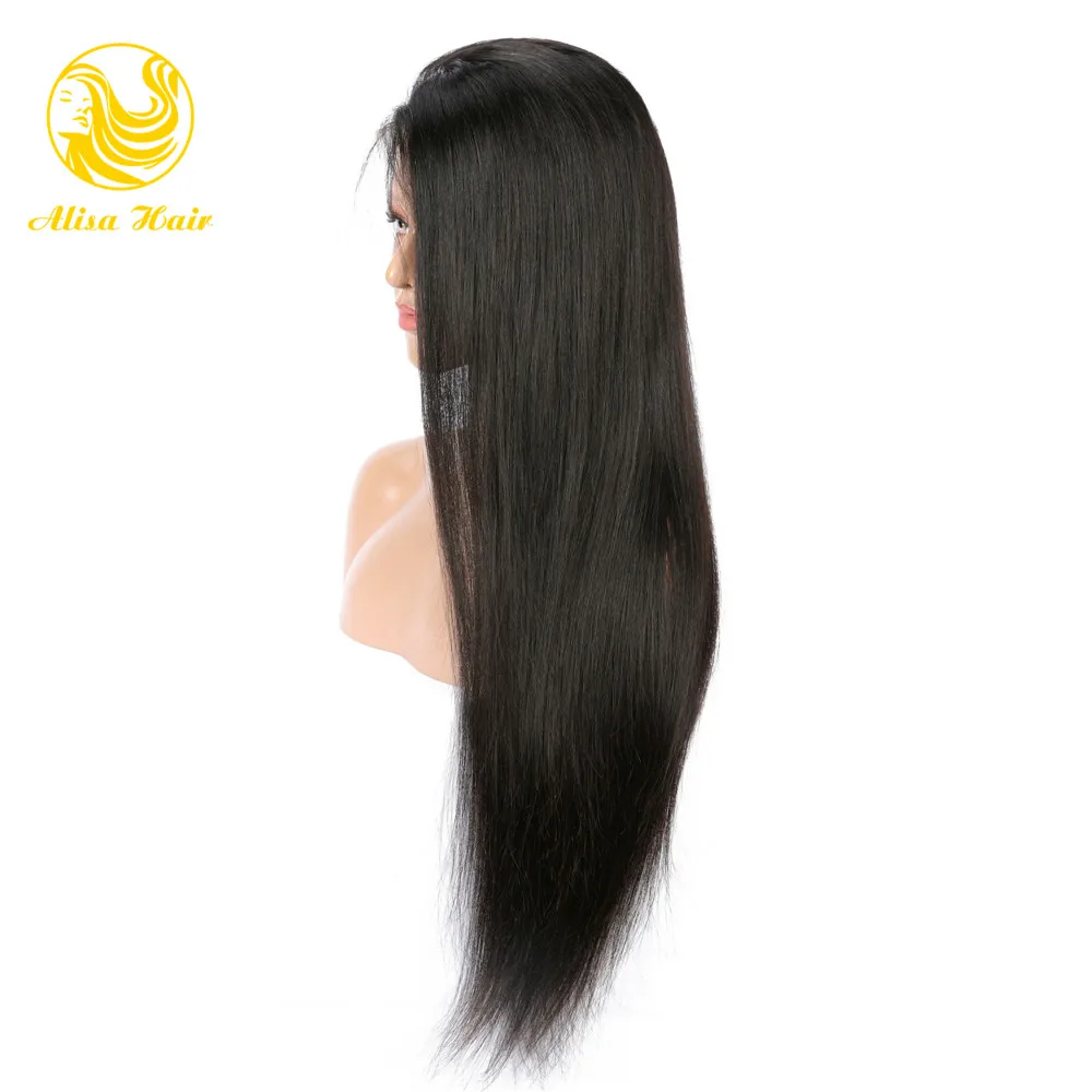 Glueless 13x4 Lace Front Human Hair Wigs Natural Straight Virgin Brazilian Lace Wigs Pre Plucked Hairline with Baby Hair