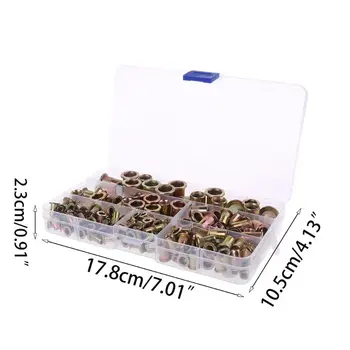 

175pcs Set Rivet Nut Kit Mixed Zinc Steel Rivnut Insert Nutsert Threaded M3-M10