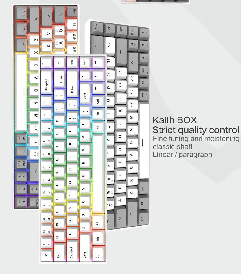 FL·ESPORTS F12 Mechanical Keyboard Kailh BOX Axis 68-key Dual Mode  Wired Bluetooth Hot-Swappable Game Office Dedicated best mechanical keyboard for office