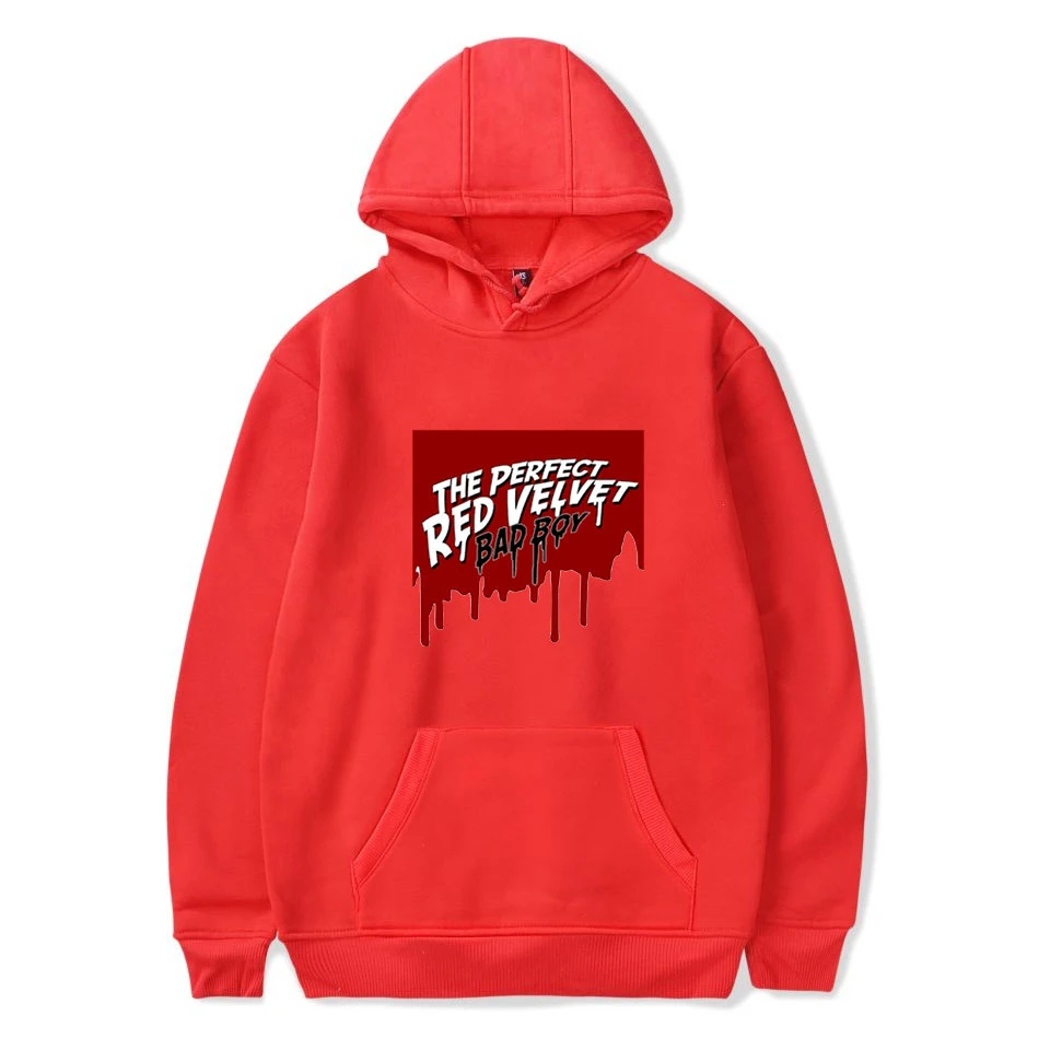 New Red Velvet Hoodies Streetwear Hip Hop Vogue Design Letter Men Women Winter Loose Sweatshirts Kpop Hoodie Clothing | Женская одежда