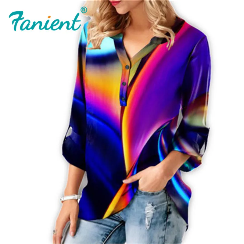 Women's Blouse for Women Elegant Women Blouse Shirt Office Ladies Print Blusa Tops Autumn Female Long Sleeve Blouse Streetwear