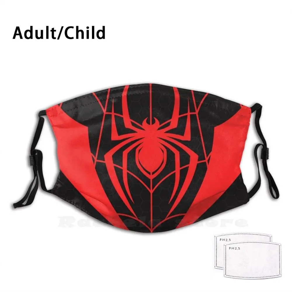 Ps5-Miles Morales Divertente Stampa Riutilizzabile Pm2.234 Filtro Maschera Facciale Miglia Morales Ragno Verso Il Peter Parker Videogioco