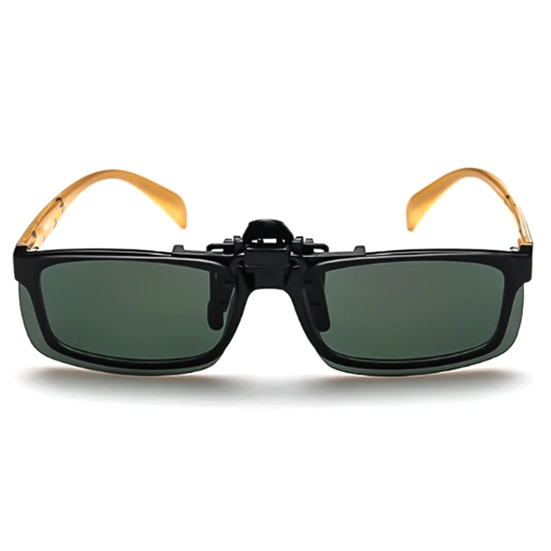 Солнцезащитные очки с клипсой, очки для вождения, солнцезащитные желтые очки ночного видения, линзы из смолы, очки для вождения
