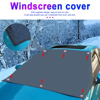 

Heat Reflective Car Protector Universal With Magnetic Edges Sun Shade Reusable Outdoor Windscreen Cover Waterproof Anti UV