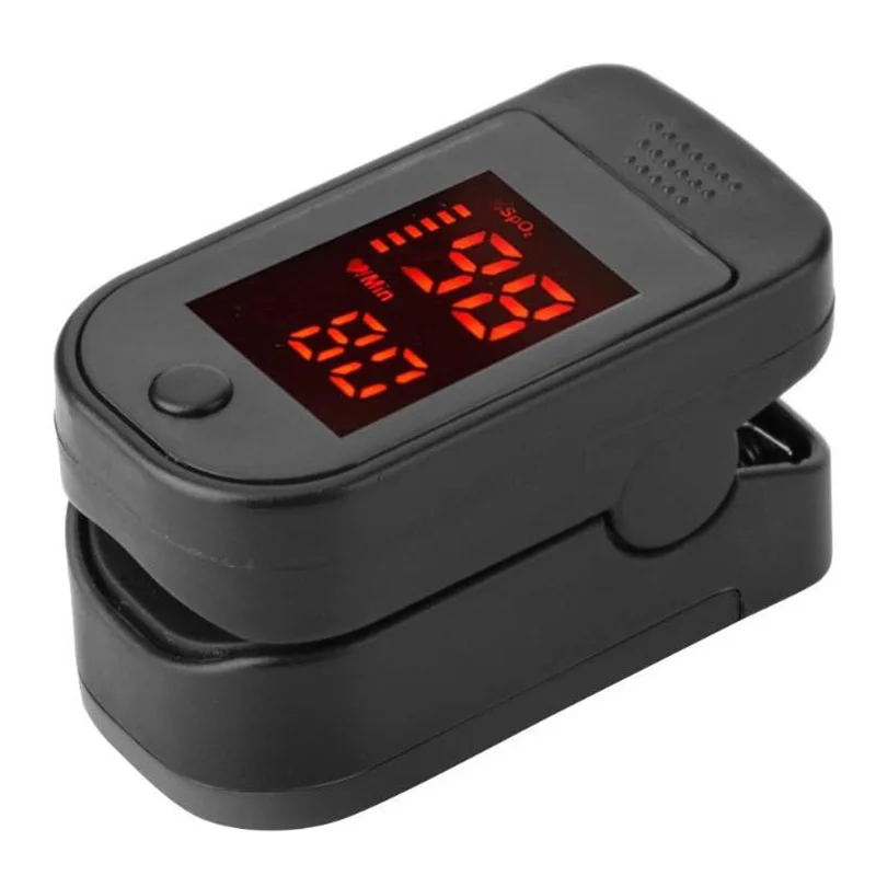 

Finger Pulse Oximeter With Finger Tip Case Finger Pulse Oximeter LED Pulse Oximeters Saturation Pulse Oximeter black