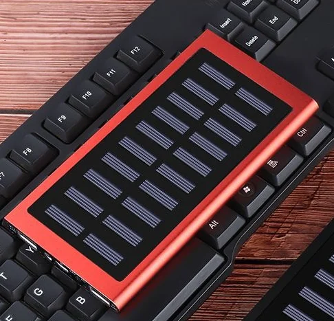 Зарядное устройство на солнечной батарее с двойным USB 20000 мАч, Внешнее зарядное устройство, портативное зарядное устройство Bateria Externa Pack для смартфона - Цвет: Зеленый